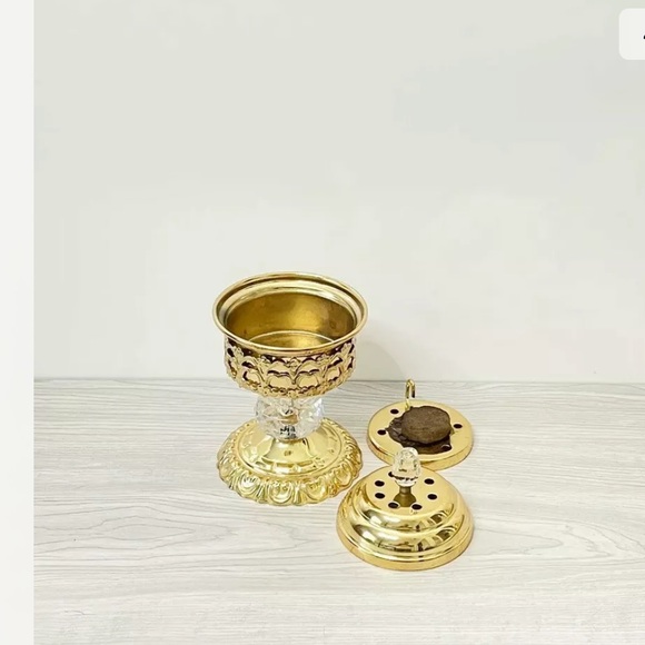 Arabian Turkish Wedding Bakhoor Burner Set w/Tray - Picture 4 of 10